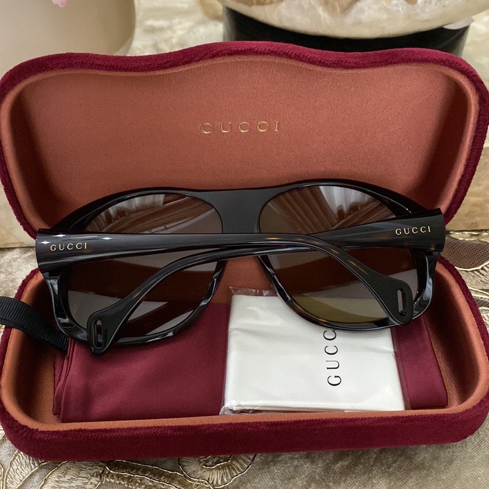 Gucci 60MM oversized aviator sunglasses - Picture 4 of 14